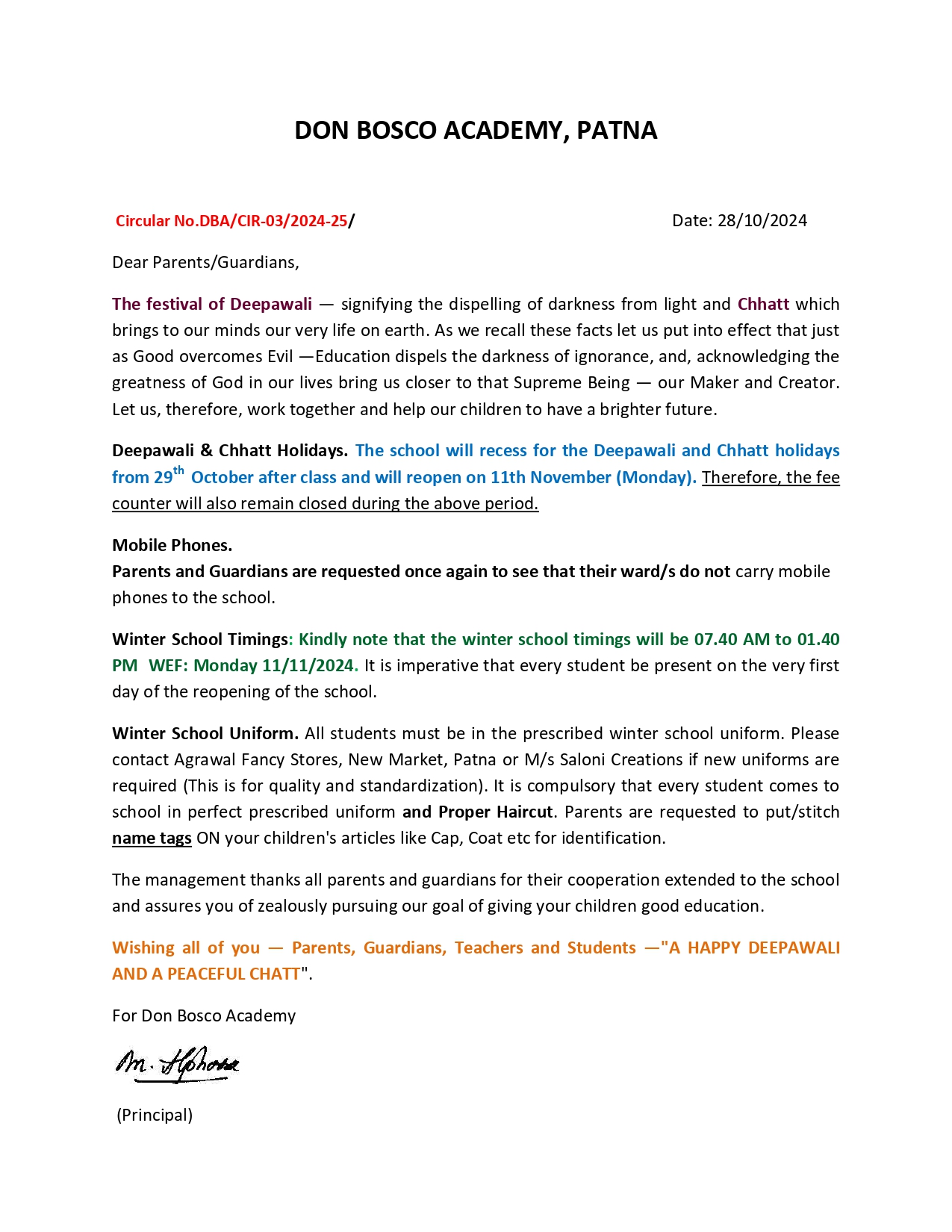 Deepawali Circular 2024